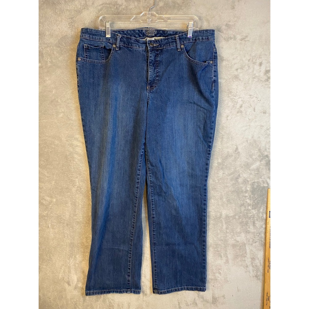 Sonoma Jeans Women 16W Life + Style Blue Straight Leg Denim EUC